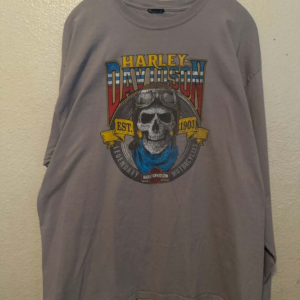 Vintage Harley Davidson Blackbeards Revenge Jamaica Long Sleeve Shirt